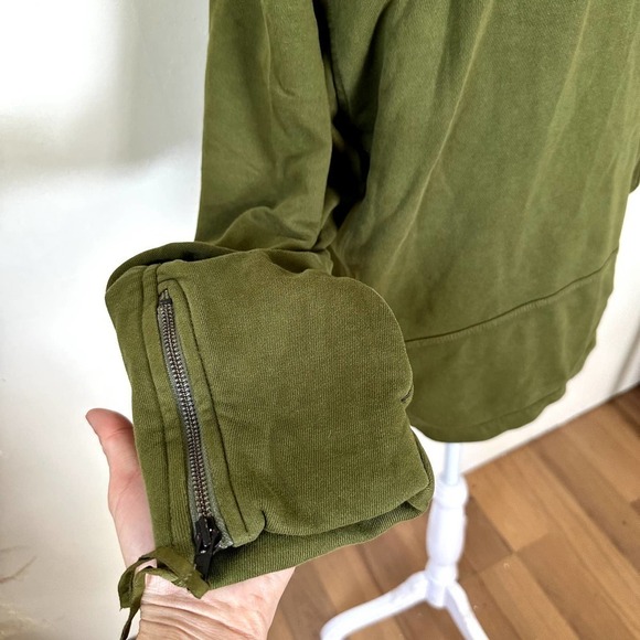 Free People Rebel Rebel Knit Moto Jacket Green SIze small - Picture 8 of 15